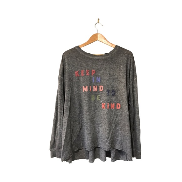 C&C California | Gray keep in mind to be kind graphic lightweight long sleeve - Picture 6 of 8